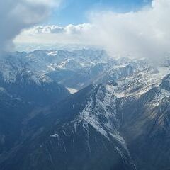 Flugwegposition um 14:53:40: Aufgenommen in der Nähe von 39020 Partschins, Autonome Provinz Bozen - Südtirol, Italien in 4209 Meter